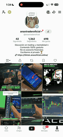 Guía animada para abrir la página fuera de TikTok